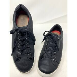 SKECHERS STREET BLACK LEATHER SPORT COURT LOW TOP LACEUP SIZE WOMEN'S 8.5